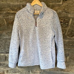 Light blue Sherpa quarter zip